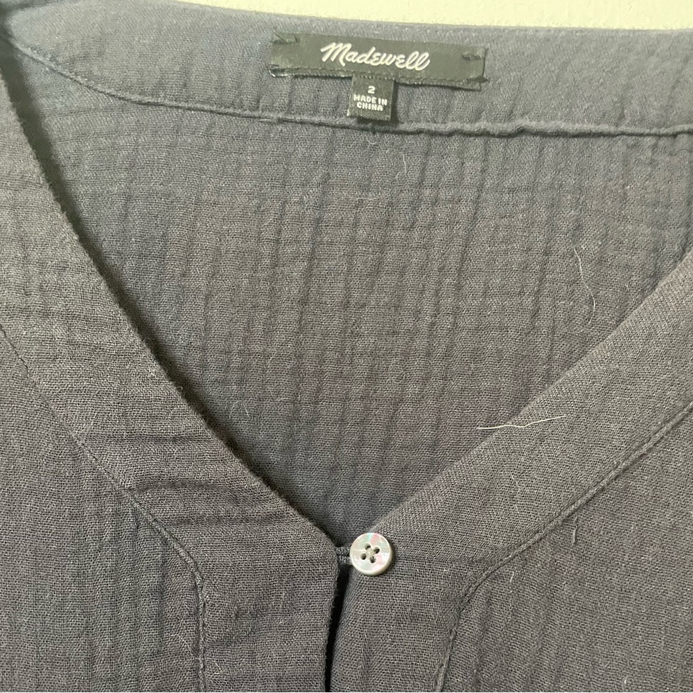 Madewell dark gray Long Sleeve Lightspun Dress - Picture 6 of 7
